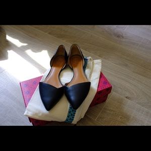 Tory Burch Viv Flat in Black Maison Leather